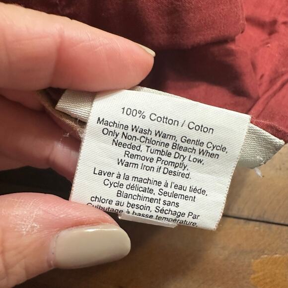 Pottery Barn Alice Paisley King Duvet Cover Burgundy Red Gold Green Cotton - Picture 9 of 10